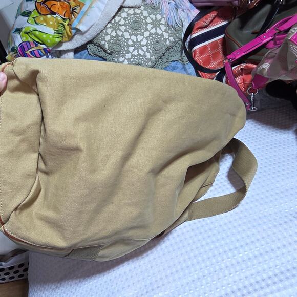 VINTAGE TOMMY HILFIGER XL CANVAS WEEKENDER DUFFEL BAG - Picture 4 of 5